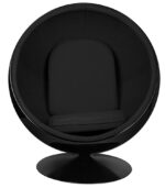 Fotel BALL BLACK czarny - włókno          szklane, metal - obrazek 4