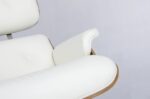 Fotel LOUNGE VA PREMIUM biały / orzech z podnóżkiem - obrazek 7
