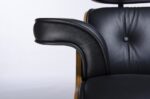 Fotel LOUNGE czarny / róża z podnóżkiem - obrazek 8