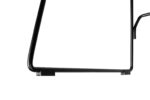 Krzesło barowe MILES czarne 66 cm - metal, ekoskóra - obrazek 7