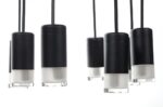 MOOSEE lampa wisząca FLUSSO 8 czarna - obrazek 2