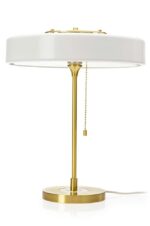 Lampa biurkowa ARTE biało-złota - aluminium, szkło - obrazek 4