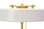 Lampa biurkowa ARTE biało-złota - aluminium, szkło - obrazek 7