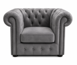 Fotel Chesterfield Windsor Grey Velvet