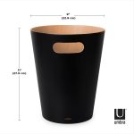 UMBRA kosz na śmieci WOODROW  - czarny - obrazek 6