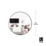 UMBRA lustro ścienne HUBBA 86 cm metaliczno / tytanowe - obrazek 5
