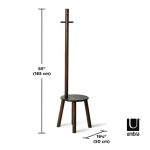 UMBRA wieszak ze stołkiem PILLAR - czarny orzech - obrazek 6