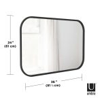 UMBRA lustro prostokątne HUB 61 x 91 cm czarne - obrazek 5