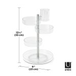 UMBRA organizer kosmetyczny PIROUETTE przezroczysty / niklowany - obrazek 6