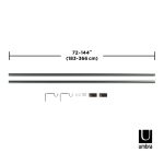 UMBRA karnisz rozszerzany BLOK 183 - 366 srebrny - obrazek 6
