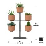 UMBRA doniczka stołowa TERRAPOTTA tytanowa - obrazek 6