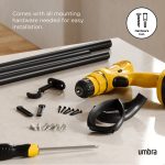UMBRA karnisz LOOP 1 107 - 305 cm czarny - obrazek 6