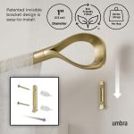 UMBRA karnisz LOOP 1 107 - 305 cm złoty - obrazek 6