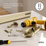 UMBRA karnisz LOOP 1 107 - 305 cm złoty - obrazek 7