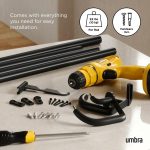 UMBRA karnisz TWILIGHT DOUBLE 76 - 213    cm czarny mat - obrazek 9