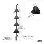 UMBRA regulowane półki ścienne SOLIS      czarne - obrazek 8