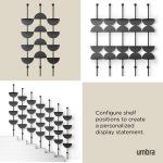 UMBRA regulowane półki ścienne SOLIS      czarne - obrazek 6