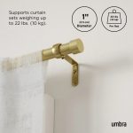 UMBRA pojedynczy karnisz CAPPA 305 - 457  cm złoty - obrazek 5