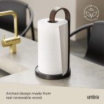 UMBRA stojak na ręcznik papierowy         BELLWOOD czarny/orzech - obrazek 4