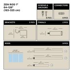 UMBRA karnisz ZEN 163 - 325 cm srebrny - obrazek 9