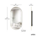 UMBRA lustro ścienne HUBBA 36 x 18 cm     mosiądz - obrazek 5
