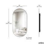 UMBRA lustro ścienne HUBBA 36 x 18 cm     tytan - obrazek 5