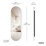 UMBRA lustro ścienne HUBBA 62 x 18 cm     tytan - obrazek 5