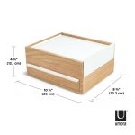 UMBRA pojemnik na biżuterię STOWIT -biały,natural - obrazek 6