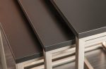 INVICTA zestaw stolików NEW ELEMENTS czarny - MDF, podstawa chromowana - obrazek 6