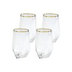 KARE komplet 4 szklanek DIAMOND RIM 510   ml