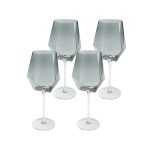 KARE komplet 4 kieliszków do wina         DIAMOND SMOKE 660 ml