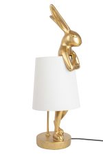 KARE lampa stołowa RABBIT 88 cm biała / złota - obrazek 4