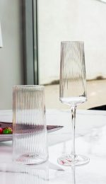KARE kieliszek do szampana RIFFLE 215 ml transparentny - obrazek 6