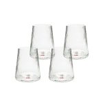 KARE komplet 4 szklanek RIFFLE 440ml      transparentny