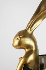 KARE lampa stołowa RABBIT 68 cm  złota / czarna - obrazek 7