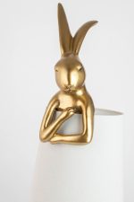 KARE lampa stołowa RABBIT 50 cm złota / biała - obrazek 9