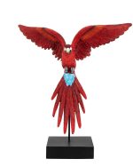 KARE dekoracja PAPUGA ROZŁOŻONE  SKRZYDŁA 52x61 cm czerwona / niebieska - obrazek 5