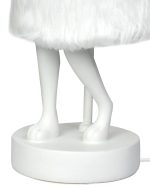 KARE lampa stołowa RABBIT FUR 50 cm       biała / srebrna - obrazek 3