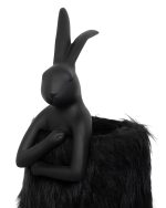 KARE lampa stołowa RABBIT FUR 50 cm       czarna / złota - obrazek 2