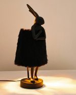 KARE lampa stołowa RABBIT FUR 50 cm       czarna / złota - obrazek 6