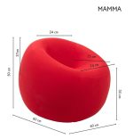 Pufa MAMMA czerwona - obrazek 8