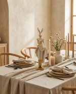 Figurka dekoracyjna SHP RABBIT beżowa /   złota - obrazek 6