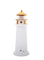 Lampka nocna z projektorem SHP            LIGHTHOUSE biało-złota - obrazek 2