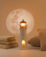 Lampka nocna z projektorem SHP            LIGHTHOUSE biało-złota - obrazek 5