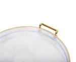 Taca dekoracyjna SHP LUXI transparentna   / złota - obrazek 3