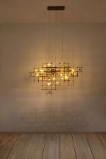 KARE lampa wisząca STONE MOBILE złota 100 x 61 cm - obrazek 9