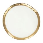 KARE komplet 2 talerzy BELL 38 cm         biało-złoty - obrazek 2