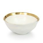 KARE komplet 4 misek BELL 15 cm           biało-złoty - obrazek 2