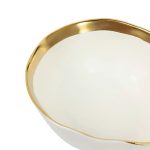 KARE komplet 4 misek BELL 15 cm           biało-złoty - obrazek 4