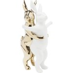 KARE figurka dekoracyjna HUGGING RABBITS biało-złota - obrazek 2